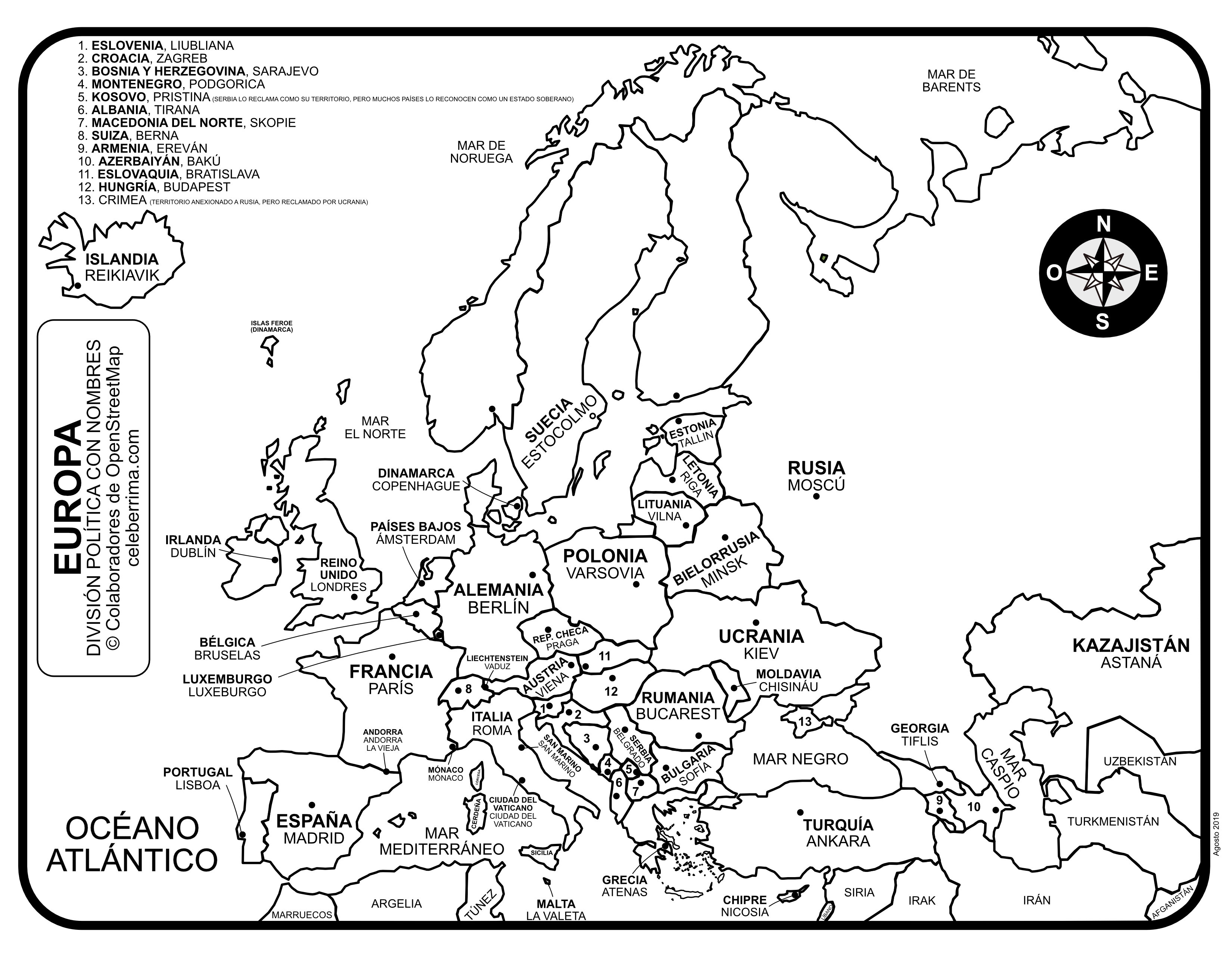 Mapa Del Continente Europeo Con Nombres Para Imprimir Mapas Images Sexiz Pix