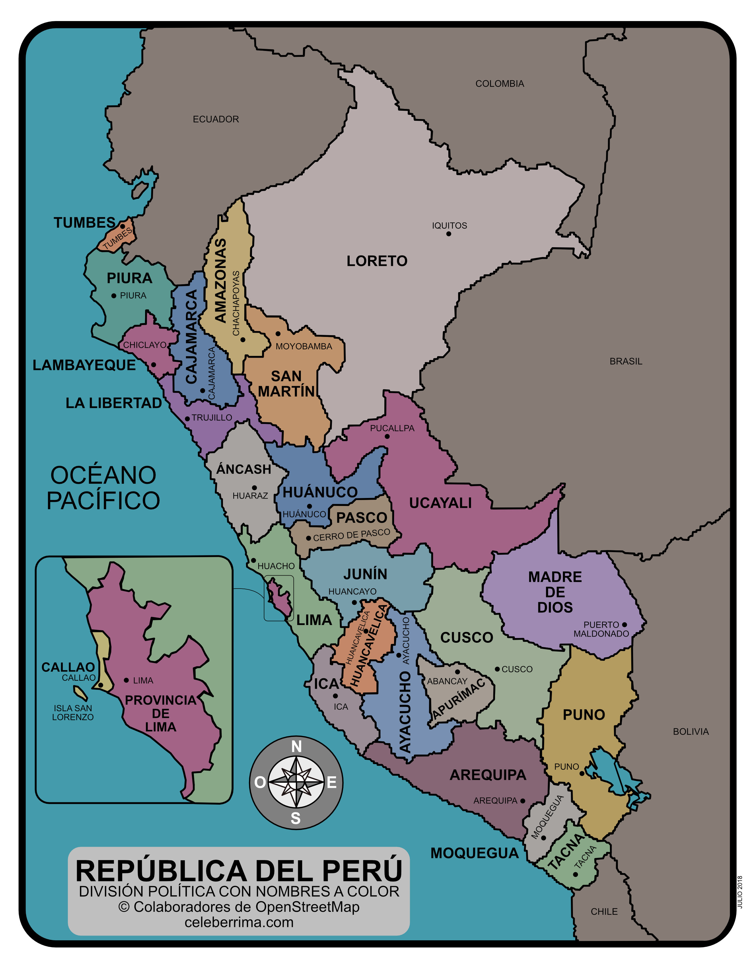 Valle Restringir Picar Mapa Politico De Peru Para Imprimir Rock