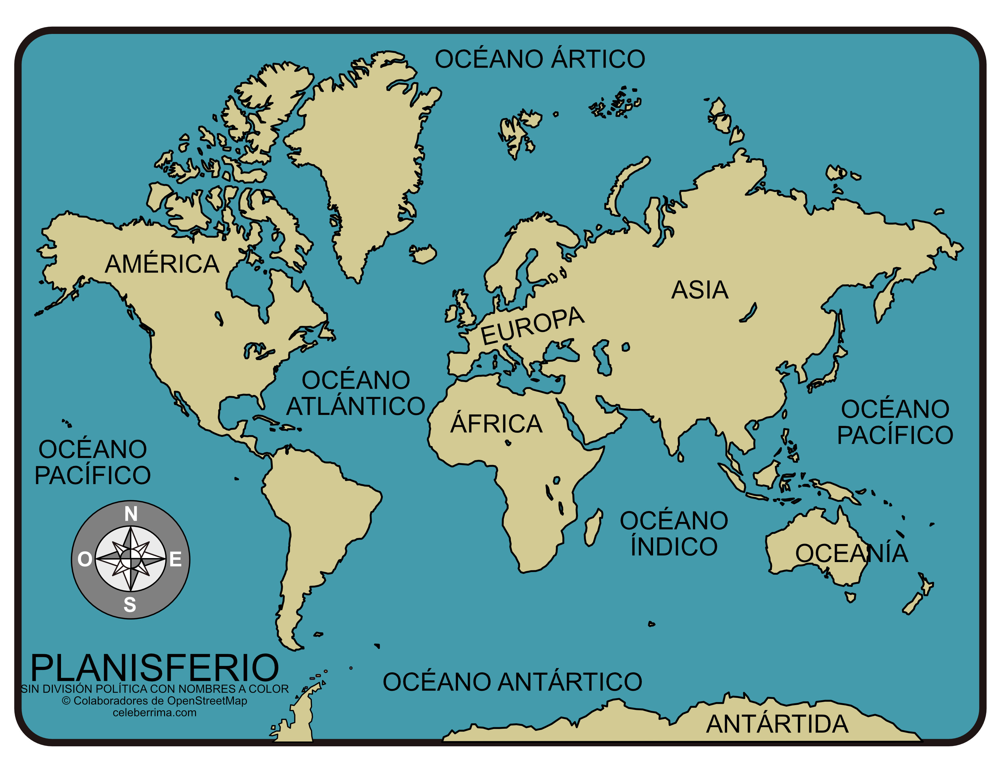 Introducir Imagen Planisferio Con Nombres A Color Par Imprimir My Xxx